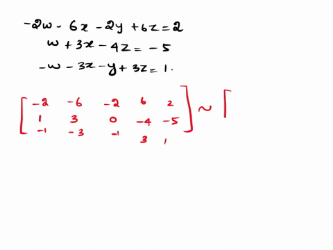 given-6-6-21-3-0-4-5-3-0-3-1-3-1-0-use-the-reduced-row-echelon-form-above-to-solve-the-system-2w-6x-2y6z-w3x4z-w3xy3z-2-5-1-if-necessaryparametrize-your-answer-using-the-free-variables-of-th-30456
