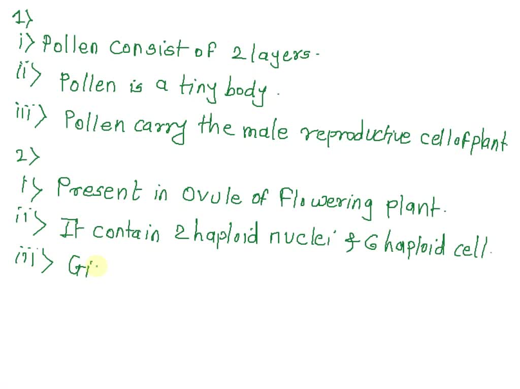 SOLVED Which plant groups produce pollen, and what is the adaptive