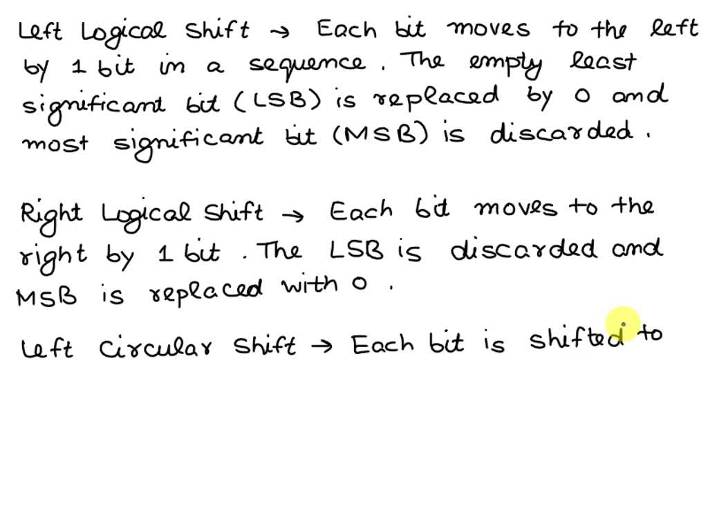 Solved starting from the value of r 11011101 respectively if left