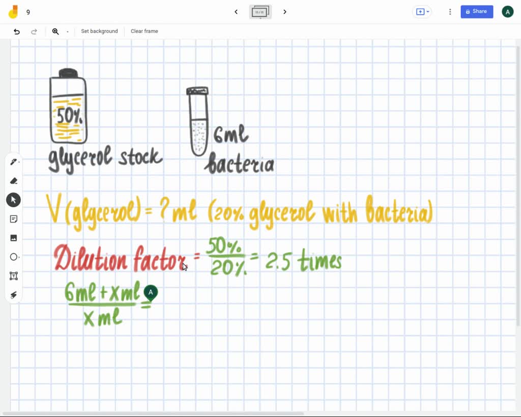 SOLVED You have 6 mL of bacteria you wish to store in 20 glycerol. If