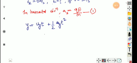 a-small-sphere-with-charge-q500-mu-mathrmc-and-mass-0500-mathrmg-is-traveling-horizontally-toward-th-39938