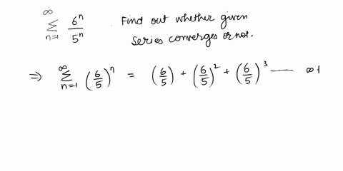 1-point-the-following-series-are-geometric-series-sum-of-two-geometric-series-determine-whether-each-series-converges-or-not-for-the-series-which-converge-enter-the-sum-of-the-series-for-the-53222