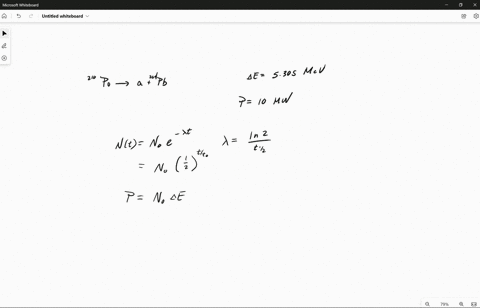 polonium-210-decays-to-the-ground-state-of-pb-206-by-the-emission-of-a-5305-mev-particle-with-a-half-life-of-138-days-what-mass-of-po-210-is-required-to-produce-10-mw-of-thermal-energy-from-85955