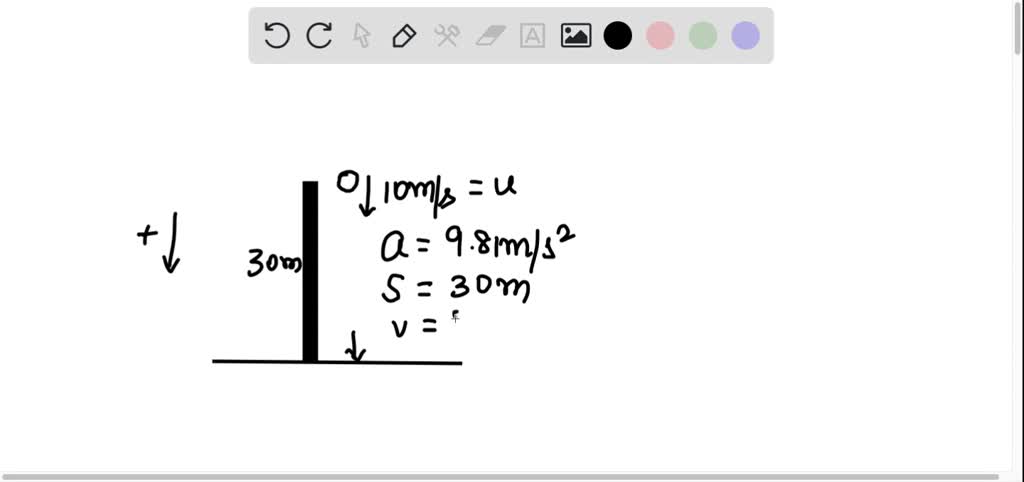 SOLVED: One rock is thrown downward with an initial velocity of 10 m/s ...