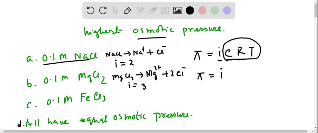 SOLVED: Which solution would have the highest osmotic pressure? Group ...