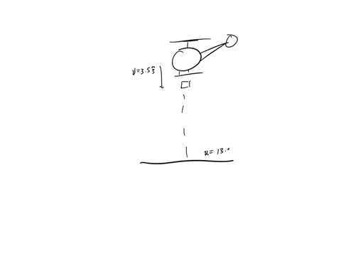 a-helicopter-above-the-ground-is-descending-at-35ms-it-drops-a-package-from-rest-relative-to-the-helicopter-just-before-it-hits-the-ground-the-package-is-falling-at-a-rate-of-134ms-relative-06395