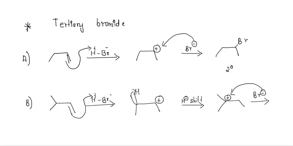 SOLVED Give the major organic product formed when hydrogen bromide