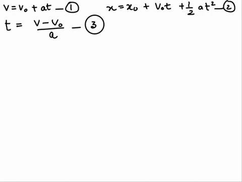 algebra-test-the-following-two-equations-show-relations-between-position-velocity-and-acceleration-when-the-acccleration-is-constant-value_-each-equation-depends-on-time-find-an-expression-t-44133