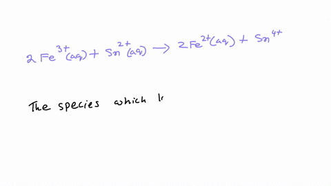 which-species-is-the-reducing-agent-in-the-following-net-ionic-reaction-2fe3aq-sn2aq-2fe2aq-sn4aq-a-this-is-not-a-redox-reaction-b-fe3aq-c-sn2-aq-d-fe2-aq-e-sn4aq