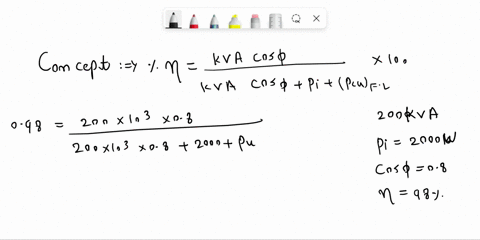 q2-the-efficiency-ofa-200-kva-single-phase-transformer-is-98-when-operating-at-full-load-08-lagging-pf-the-iron-losses-in-the-transformer-is-2000-watt-calculate-the-i-full-load-copper-losses-46152