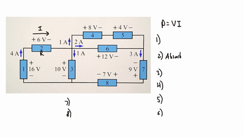 127-for-each-of-the-eight-devices-in-the-circuit-of-fig-p127-determine-whether-the-device-is-a-supplier-or-a-recipient-of-power-and-how-much-power-it-is-supplying-or-receiving-8-v-4-v-4-5-6v-60521