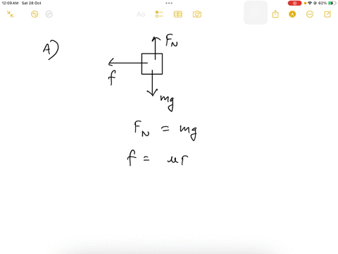 a-13-kg-block-slides-on-a-horizontal-surface-with-a-speed-of-v090ms-and-an-acceleration-of-magnitude-a33ms2-as-shown-in-figure-1-part-a-what-is-the-coefficient-of-kinetic-friction-between-the-block-an