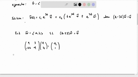 consider-the-initial-value-problem-for-the-vector-valued-function-mathbfx-mathbfxprimea-mathbfx-quad-aleftbeginarraycc-11-3-27-7-endarrayright-quad-mathbfx0leftbeginarrayl-5-2-endarrayright-find-the-2