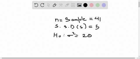a-sample-of-41-observations-yielded-sample-standard-deviation-of-5-if-we-want-to-test-ha-20-the-test-statistic-is-100-10-5125-50-84275