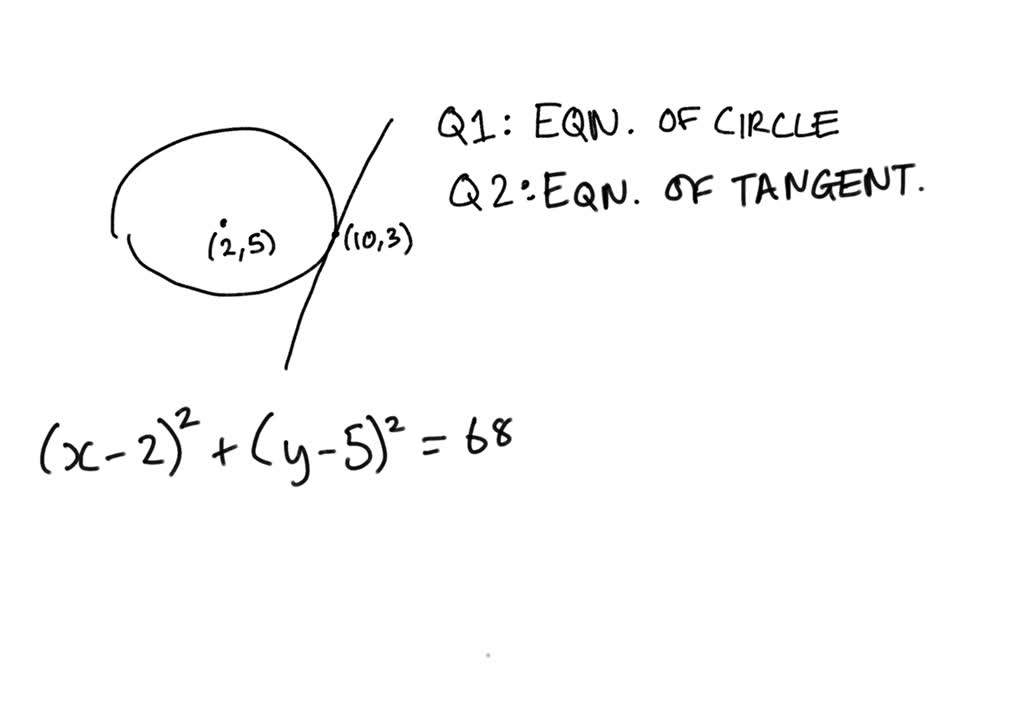 Solved 11 A Determine The Equation Of A Circle Of Radius 5 Which Is Tangent To Both The 8136