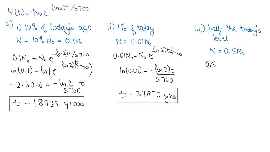 calculate the half life of carbon 14