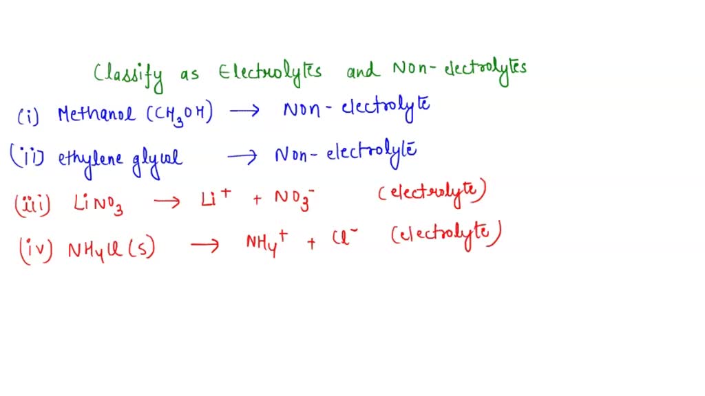 SOLVED Select all of the substances that are electrolytes. Check