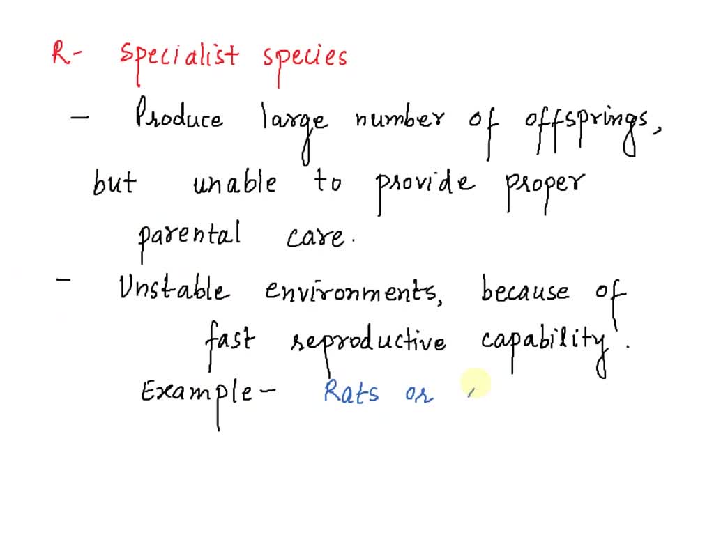 SOLVED What is the difference between R and K selection? Provide an