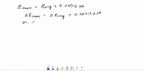 147-the-measurement-of-ph-using-glass-electrode-obeys-the-nernst-equation-the-typical-response-of-a-ph-meter-at-2500pc-is-given-by-the-equation-4-meas-9ref-005916-ph-where-ref-contains-the-p-39325