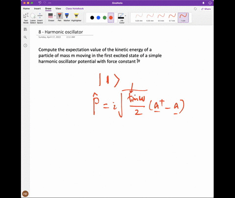 compute-the-expectation-value-of-the-kinetic-energy-of-a-particle-of-mass-m-moving-in-the-first-excited-state-of-a-simple-harmonic-oscillator-potential-with-force-constant-hint-start-by-expr-01728