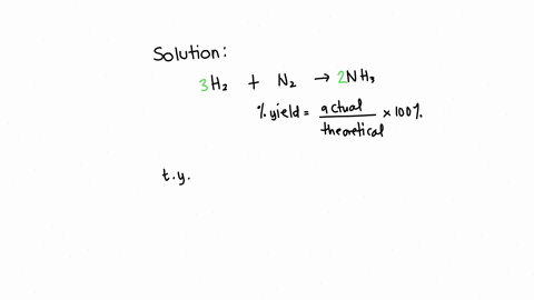 in-the-reaction-of-544-g-of-h2-with-excess-n2-a-chemist-isolates-756-g-of-nh3-what-is-the-percent-yield-in-the-reaction-79363