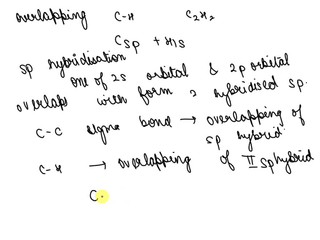 SOLVED: The acetylene Lewis structure and bonding scheme are presented ...