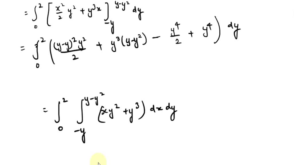 SOLVED:If you set up this integral with respect Y, You should notice ...