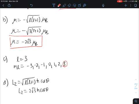 an-electron-is-in-a-state-with-ell3-a-what-multiple-of-hbar-gives-the-magnitude-of-vecl-b-what-multi-79284