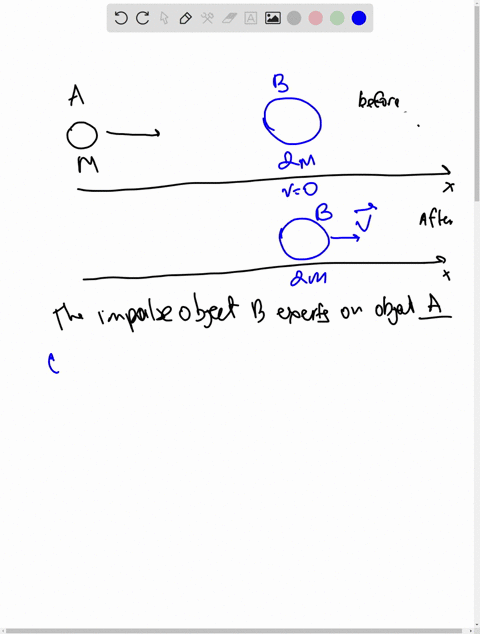 object-a-has-mass-of-m-and-is-moving-in-the-x-direction-it-collides-with-object-b-which-has-mass-of-2m-and-is-initially-at-rest-after-the-collision-object-b-has-a-final-velocity-of-v-in-the-27893