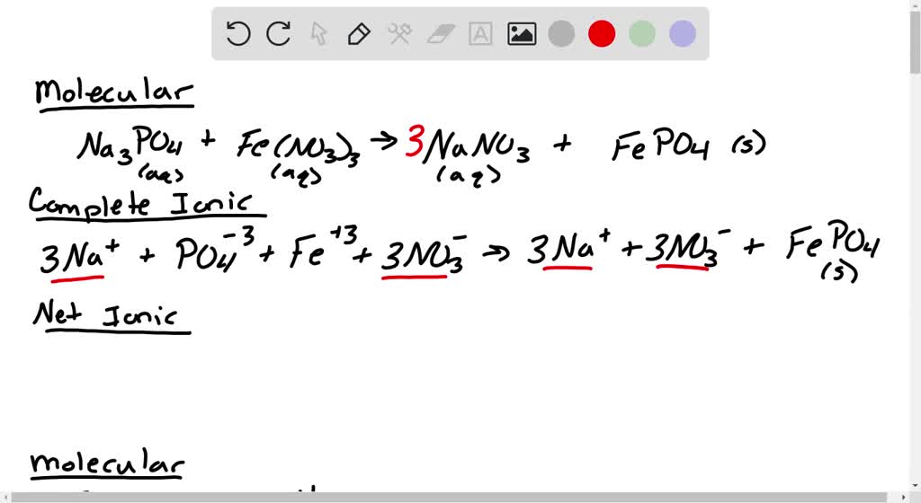 Solved Net Ionic Equation Complete Iron Iii Ionic Equation Chloride