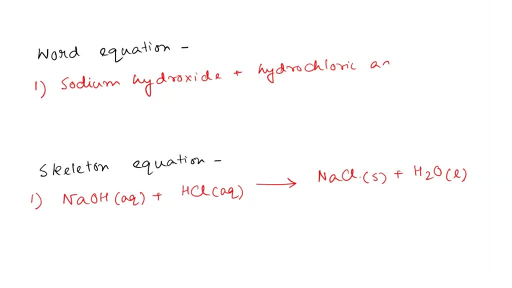 SOLVED When an aqueous solution of hydrochloric acid is mixed with