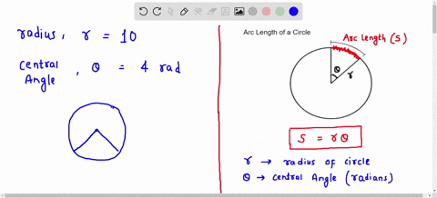 in-a-circle-whose-radius-is-10-what-is-the-length-of-the-arc-intercepted-by-a-central-angle-of-4-radians-43073