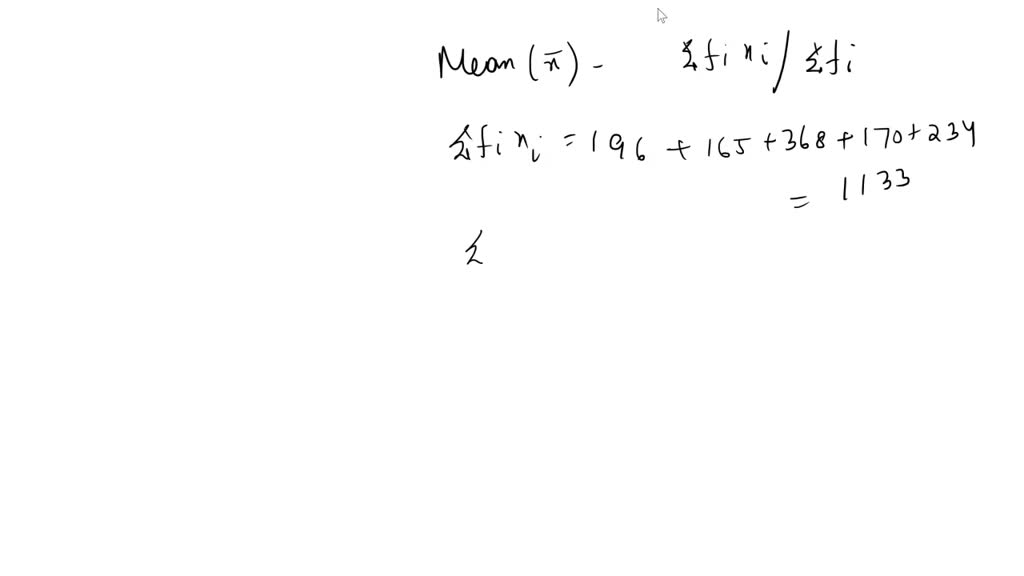 Fdt In Math SOLVED: Here is a frequency distribution table (FDT) for a small data ...