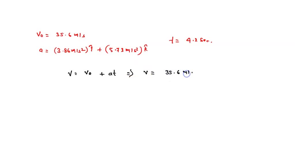 Solved: A Spaceship Is Traveling At A Velocity Of V0 = (35.6 M S)i When 