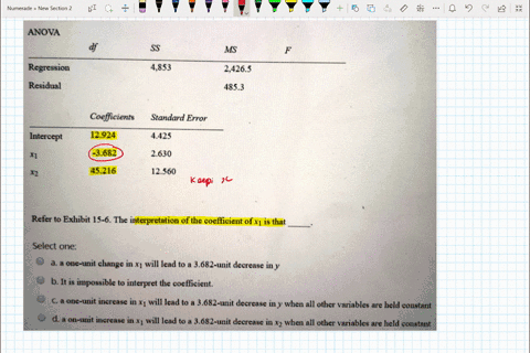 exhibit-15-6-below-you-are-given-partial-excel-output-based-on-sample-of-16-obscrvations-anova-ms-regression-4853-24265-residual-4853-coefficients-standard-error-intercept-12924-4425-3682-26-85807