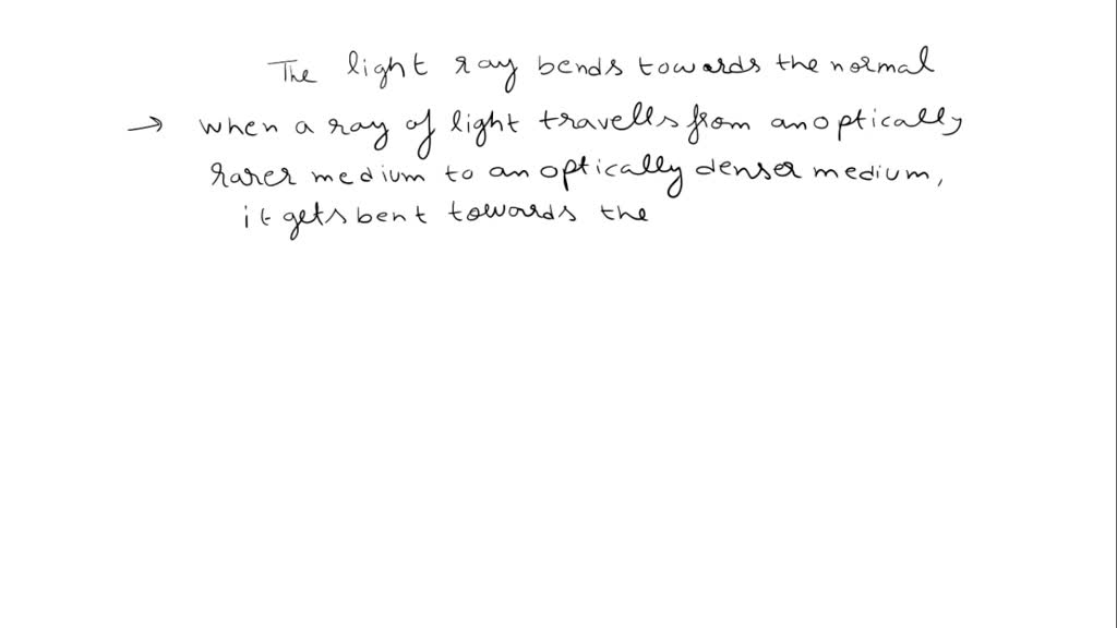 SOLVED "A ray of light travelling in air enters obliquely into water