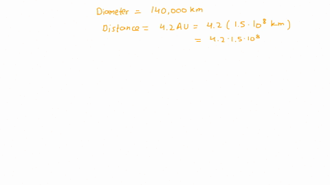jupiter-has-a-diameter-of-140000-km-and-is-42-au-from-the-earth-what-is-the-approximate-angular-diameter-of-jupiter-in-the-sky-in-units-of-arc-sec-1-au-15e8-km-59447