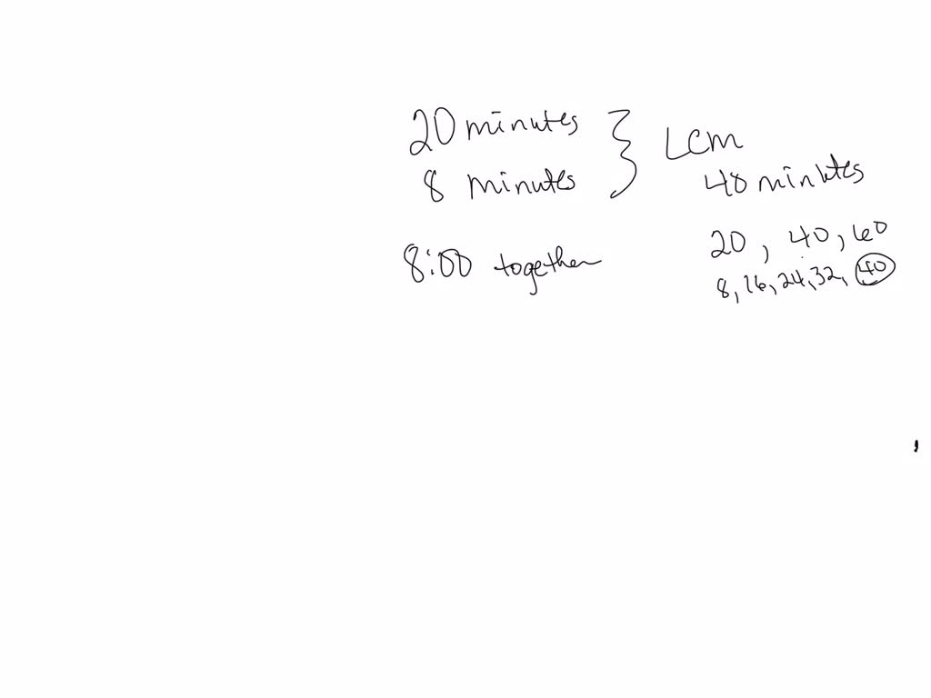 SOLVED A clock chimes every 20 minutes. A light flashes every 8