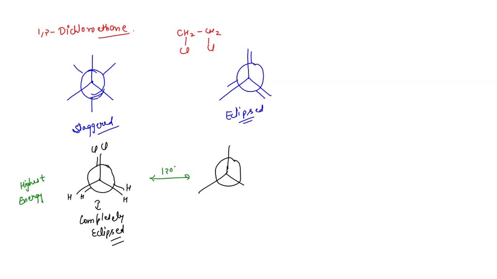 SOLVED: Draw Newman projections of 1,2-ethanediol for all staggered ...