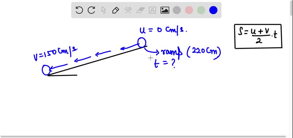 SOLVED: A student releases a marble from the top of a 220 cm ramp. The ...