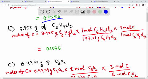 calculate-the-number-of-moles-of-carbon-atoms-present-in-each-of-the-following-samples-a-1280-of-ethanol-czh6o-mol-b-3955-g-of-14-dichlorobenzene-c6haclz-mol-c-04439-of-carbon-suboxide-c302-83097