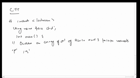 write-a-program-in-c-to-do-the-following-1-declare-an-array-a-of-size-10-and-three-pointer-variables-p-q-and-v-2-write-a-loop-to-fill-array-a-with-values-10-20-30-40-50-60-70-80-90-100-3-wri-63475