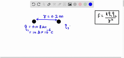 two-small-spheres-are-20-cm-apart-the-one-on-the-left-is-given-a-charge-of-108-microcoulombs-and-the-one-on-the-right-receives-a-charge-of-122-microcoulombs-what-force-acts-on-each-charge-an-82932