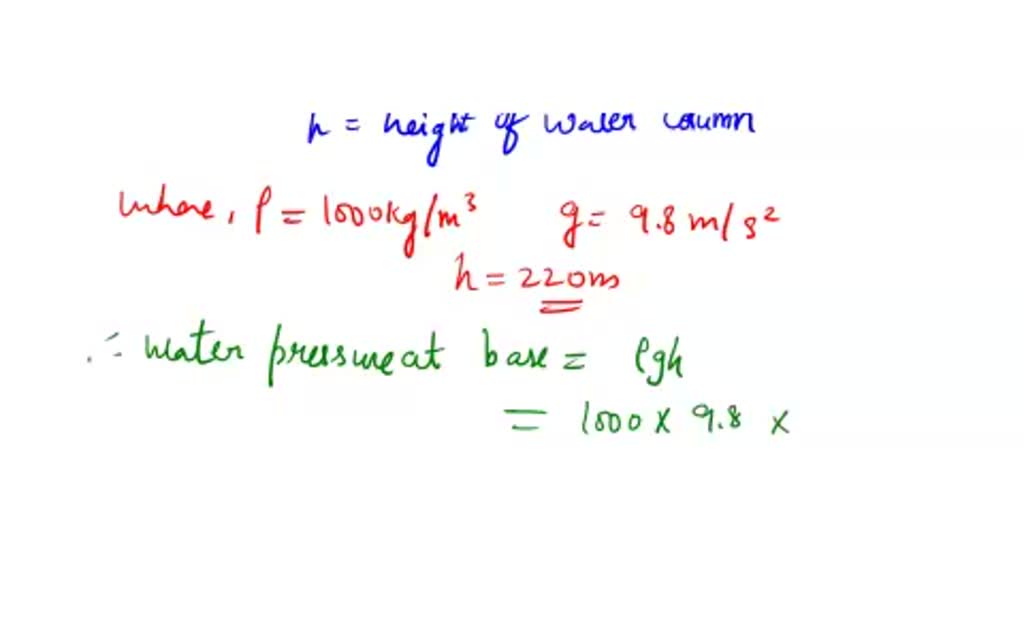 SOLVED: Calculate the water pressure at the base of the Hoover Dam. The ...