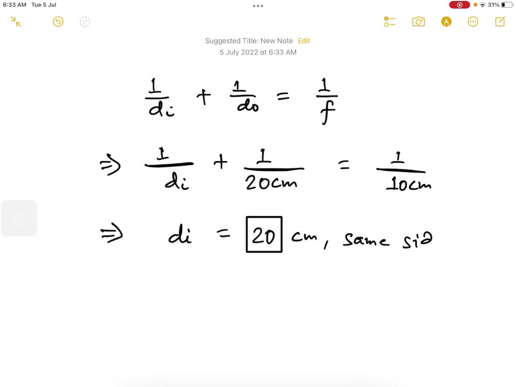 solved-a-model-of-a-horse-is-placed-26-0-cm-away-from-a-mirror-that