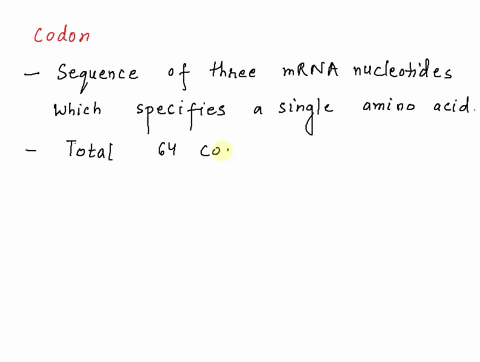 what-is-a-codon-five-mrna-nucleotides-that-encode-a-specific-amino-acid-bthree-mrna-nucleotides-that-encode-a-particular-protein-the-entire-mrna-sequence-which-codes-for-a-specific-protein-d-95407