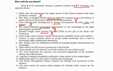 how-well-do-you-know-write-mathbfy-if-the-statement-conveys-a-positive-attitude-and-mathbfx-if-otherwise-use-separate-sheets-1-maria-uses-the-internet-as-the-major-source-of-his-school-research-and-ot