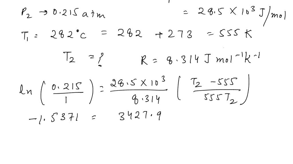 SOLVED: The normal boiling point of a liquid is 282 °C. At what ...