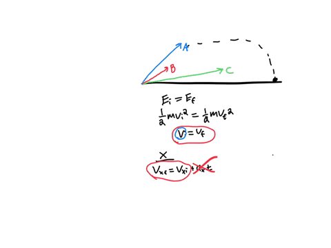 abc-or-same-all-three-three-projectiles-a-band-c-are-launched-as-shown-the-arrows-represent-the-initial-velocities-of-the-projectiles-drawn-to-scale-all-three-projectiles-eventually-land-on-78694