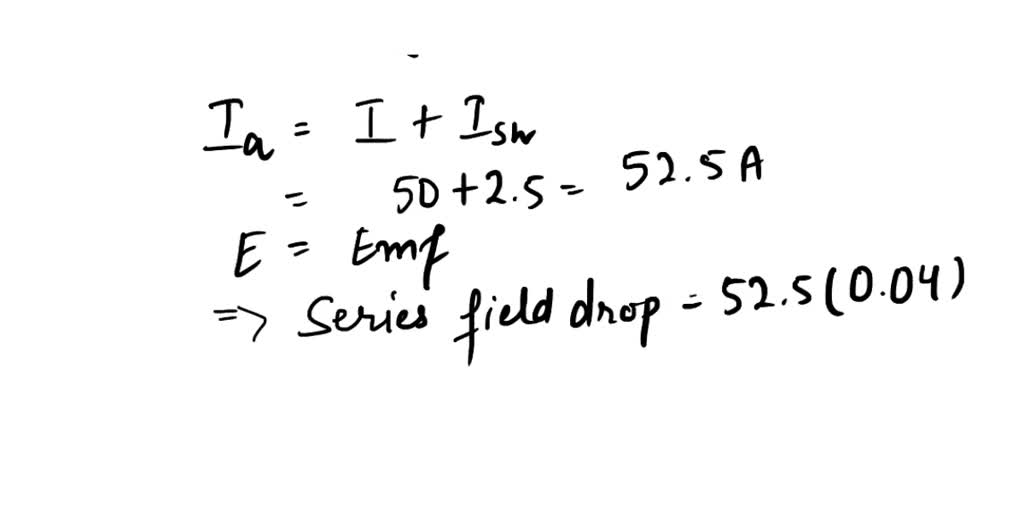 A 4pole, longshunt lapwound generator supplies 25 kW at a terminal